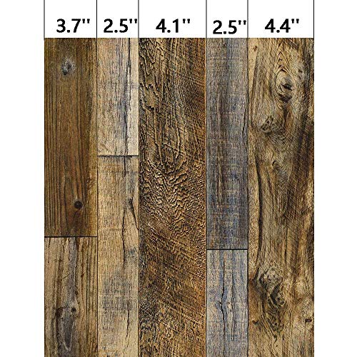 17.71''×118'' Distressed Wood Plank Wallpaper Peel and Stick Rustic Wood Grain Pattern Wall Paper Removable Self Adhesive Brown Shiplap Vinyl Film Decorative Wooden Look