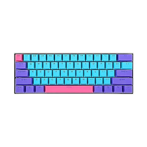 BOYI Wired 60% Mechanical Gaming Keyboard,61 Mini RGB Cherry MX Switch PBT Keycaps NKRO Programmable Type-C Keyboard for Gaming and Working (Joker Color,Cherry MX Blue Switch)