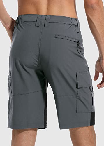 Cycorld Mountain-Bike-Shorts-Mens-Padded MTB Biking Baggy Cycling Short Padding Liner with Zip Pockets(Grey,Medium)