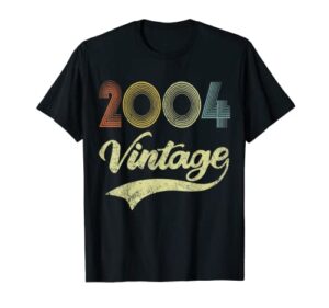 vintage 2004 funny 18 years old boys and girls 18th birthday t-shirt