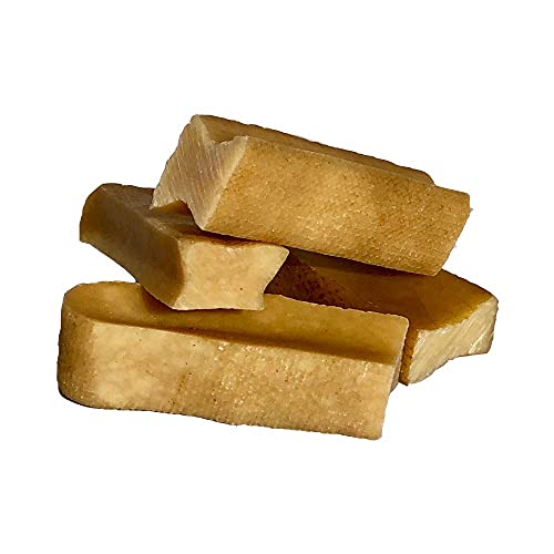 EcoKind Pet Treats Gold Himalayan Yak Cheese Dog Chew, Yak Dog Treats for Active Chewers, 100% Natural & Healthy Chew Sticks for Small & Large Dogs, Assorted Set of Big & Small Yak Chews (4 Sticks)