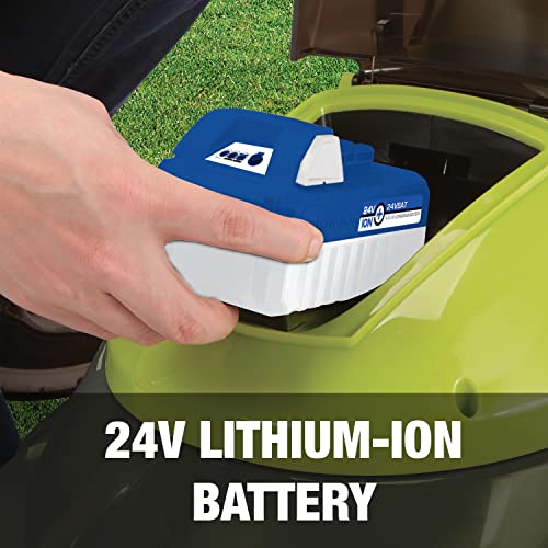 Sun Joe 24V-MJ14C 24-Volt IONMAX Cordless Push Lawn Mower Kit, 14-inch, W/ 4.0-Ah Battery + Charger