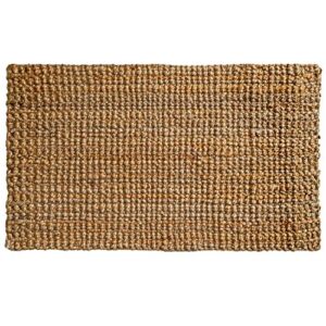 plus haven jute doormat - size: 17.5-inches x 30-inches - pile height: 1-inch - doormat outdoor entrance, front porch door mat, easy to clean entry mat, outdoor and indoor uses, home decor