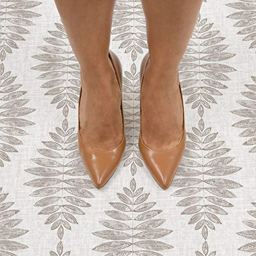 FloorPops FP3298 Foliage Peel & Stick Floor Tiles, Neutral