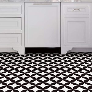 FloorPops FP3301 Starlight Peel & Stick Floor Tiles, Black