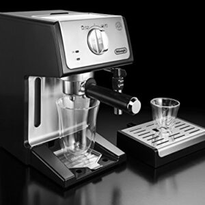 De'Longhi ECP3420 Bar Pump Espresso and Cappuccino Machine, 15", Black DLSC060 Milk Frothing Jug, 12 oz, Stainless Steel