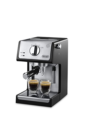 De'Longhi ECP3420 Bar Pump Espresso and Cappuccino Machine, 15", Black DLSC060 Milk Frothing Jug, 12 oz, Stainless Steel