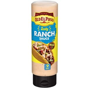 old el paso taco sauce, zesty ranch sauce, squeeze bottle, 9 oz.