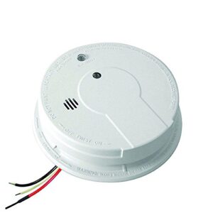 kidde hardwired smoke detector with 9-volt battery backup, photoelectric smoke alarm, battery included