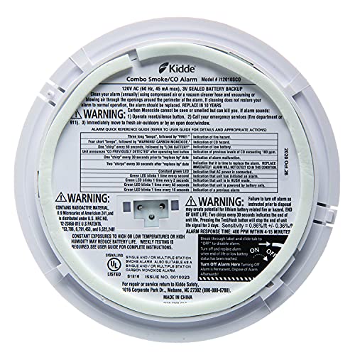 Kidde Hardwired Smoke & Carbon Monoxide Detector, 10-Year Battery Backup, Voice Alerts