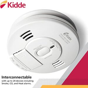 Kidde Smoke & Carbon Monoxide Detector, Hardwired Interconnect, Combination Smoke & CO Alarm with Battery Backup, Voice Alerts