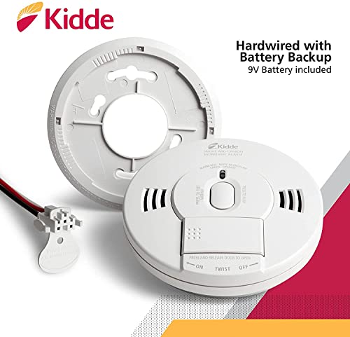 Kidde Smoke & Carbon Monoxide Detector, Hardwired Interconnect, Combination Smoke & CO Alarm with Battery Backup, Voice Alerts