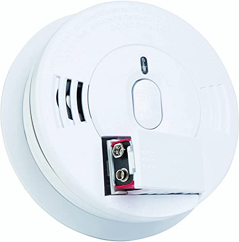 Kidde Smoke Detector, Hardwired Smoke Alarm with Battery Backup, Front-Load Battery Door, Test-Silence Button, White