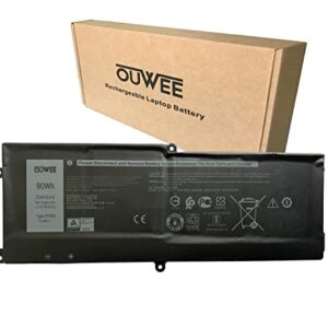 OUWEE DT9XG Laptop Battery Compatible with Dell Alienware Area-51m R1 R2 D1968W D1968B D1969PW D1733B D1746W D1735DB D1733PB D1766W D1748DW D1746B D1766B D1741DB Series 07PWKV 0KJYFY 11.4V 90Wh