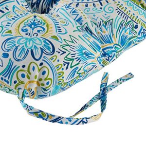 Greendale Home Fashions Square Outdoor Dining Seat Cushion, Set of 2, Paisley 2 Count