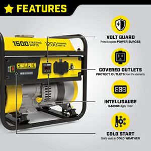 Champion Power Equipment 200915 1500/1200-Watt Portable Generator, CARB