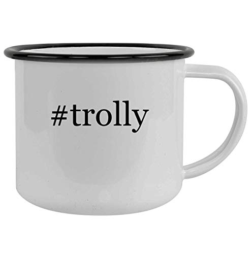 Molandra Products #trolly - 12oz Hashtag Camping Mug Stainless Steel, Black