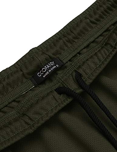 COOFANDY Men's 3 Pack Gym Workout Shorts Mesh Weightlifting Squatting Pants Training Bodybuilding Jogger with Pocket,Black/Army Green/Navy Blue,Medium