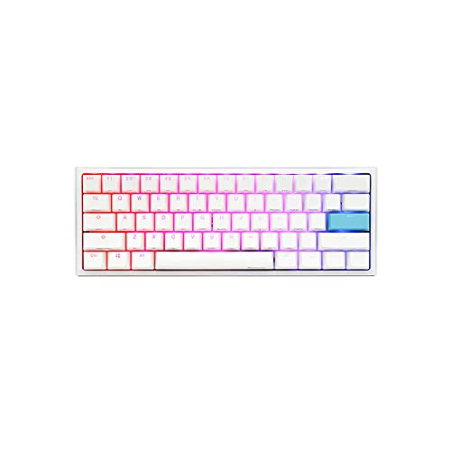 Ducky One 2 Mini Pure White - RGB LED 60% Double Shot PBT Mechanical Keyboard (Cherry MX Brown)