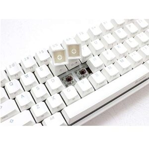 Ducky One 2 Mini Pure White - RGB LED 60% Double Shot PBT Mechanical Keyboard (Cherry MX Brown)