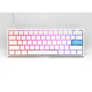 Ducky One 2 Mini Pure White - RGB LED 60% Double Shot PBT Mechanical Keyboard (Cherry MX Brown)