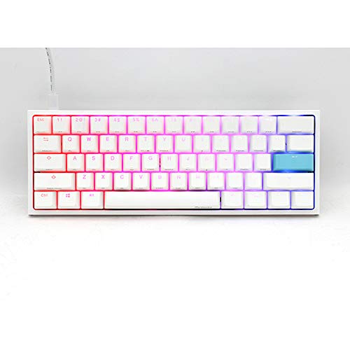 Ducky One 2 Mini Pure White - RGB LED 60% Double Shot PBT Mechanical Keyboard (Cherry MX Brown)