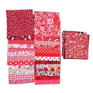 liuqingwind 50pcs cotton fabric diy handmade patchwork quilting sewing craft scrapbook cloth sewing tissue to patchwork,quilting squares bundles red