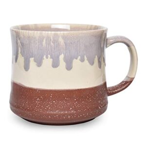 bosmarlin large ceramic coffee mug, big tea cup, 7 colors to choose, 21 oz, dishwasher and microwave safe, 1 pcs (red)