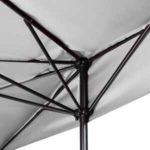 ABCCANOPY Patio Half Umbrellas 11FT (Light Gray)