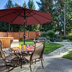 ABCCANOPY Durable Patio Umbrellas 10' Burgundy