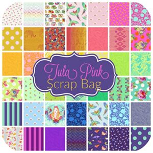 tula pink scrap bag (approx 2 yards) quilt fabric by tula pink for free spirit