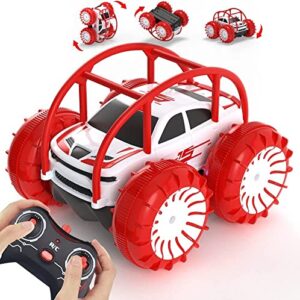 maxtronic remote control car, rc cars amphibious land & water beach pool toy off-road rc boat, 360°flip rotation stunt car with sidelights for toddlers 3 4 5 6 7 8 9 10 11 12 years kids boys girls