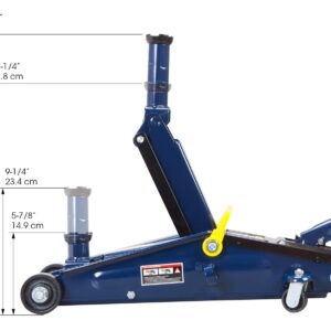 TCE AT83006U Torin Hydraulic Trolley Service/Floor Jack with Extra Saddle (Fits: SUVs and Extended Height Trucks): 3 Ton (6,000 lb) Capacity, Blue