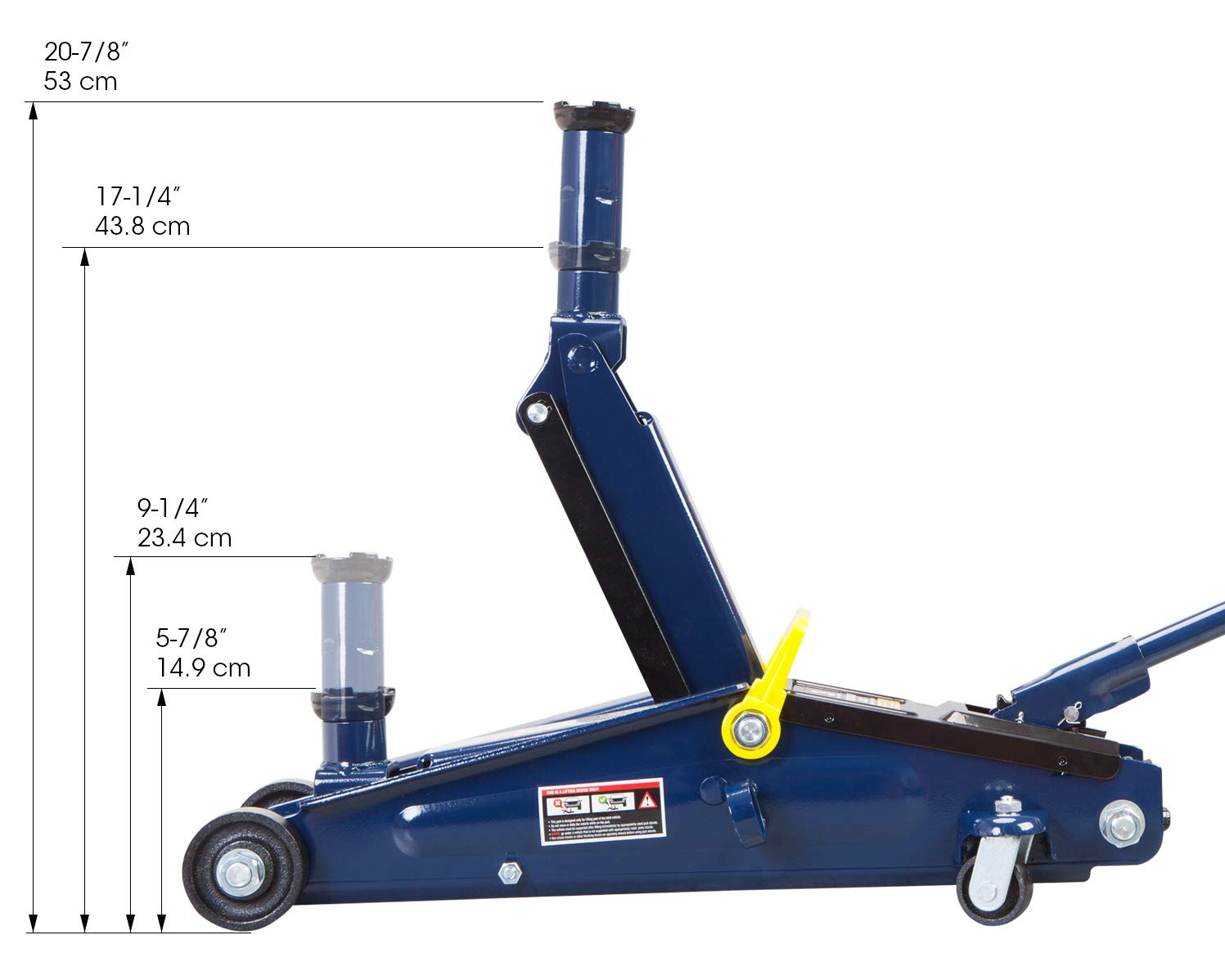 TCE AT83006U Torin Hydraulic Trolley Service/Floor Jack with Extra Saddle (Fits: SUVs and Extended Height Trucks): 3 Ton (6,000 lb) Capacity, Blue