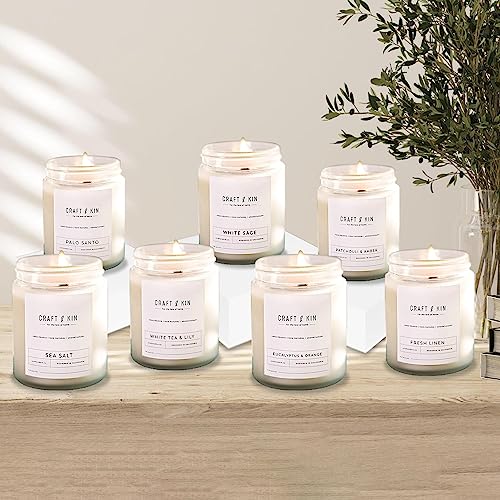 White Sage Candles | Sage Candles for Cleansing House | Wood Wicked Candles | 8 oz 45 Hour Burn, Scented Candles for Home Scented Candle Sage, Soy Candles Scented, Summer Candles, Aromatherapy Candles