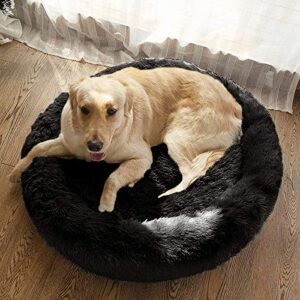 MFOX Calming Dog Bed (XL) for Medium and Large Dogs Pet Bed Donut Cuddler Up to 35lbs