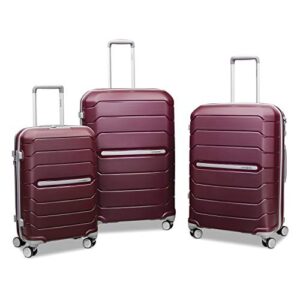 Samsonite Freeform Hardside Expandable with Double Spinner Wheels, Checked-Medium 24-Inch, Merlot