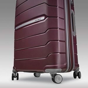 Samsonite Freeform Hardside Expandable with Double Spinner Wheels, Checked-Medium 24-Inch, Merlot