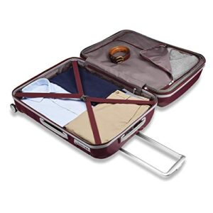 Samsonite Freeform Hardside Expandable with Double Spinner Wheels, Checked-Medium 24-Inch, Merlot