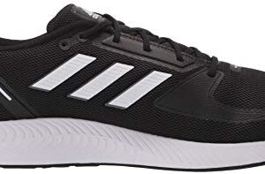 adidas Men's Runfalcon 2.0 Running Shoe, Black/White/Grey, 12