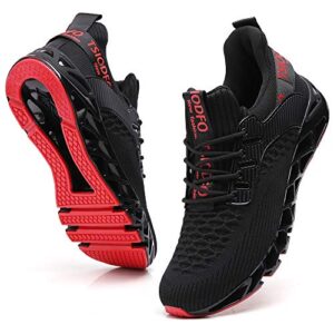 tsiodfo sneakers for men slip on fashion casual sport running tennis athletic walking shoes gym runner trail shoes non-slip jogging shoe black size 12