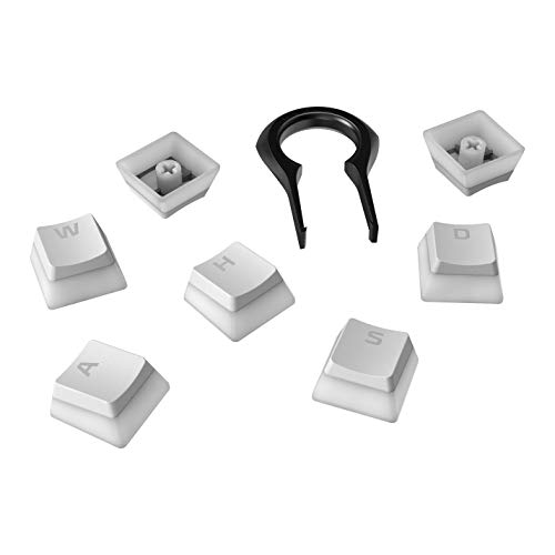 HyperX Pudding Keycaps - Double Shot PBT Keycap Set with Translucent Layer, for Mechanical Keyboards, Full 104 Key Set, OEM Profile, English (US) Layout - White