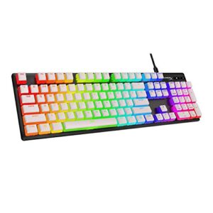 HyperX Pudding Keycaps - Double Shot PBT Keycap Set with Translucent Layer, for Mechanical Keyboards, Full 104 Key Set, OEM Profile, English (US) Layout - White