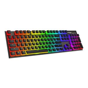 HyperX Pudding Keycaps - Double Shot PBT Keycap Set with Translucent Layer, for Mechanical Keyboards, Full 104 Key Set, OEM Profile, English (US) Layout - Black