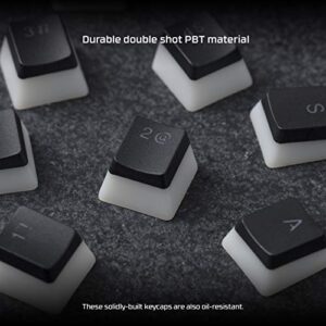 HyperX Pudding Keycaps - Double Shot PBT Keycap Set with Translucent Layer, for Mechanical Keyboards, Full 104 Key Set, OEM Profile, English (US) Layout - Black