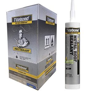 Titebond WeatherMaster Metal Roof Sealant 61001 White 10.1-Oz (Case of 12 Cartridges)