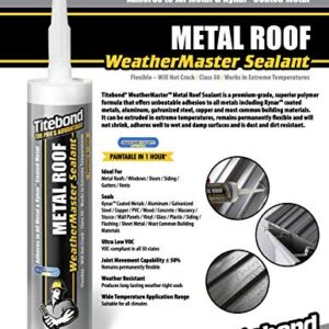 Titebond WeatherMaster Metal Roof Sealant 61001 White 10.1-Oz (Case of 12 Cartridges)