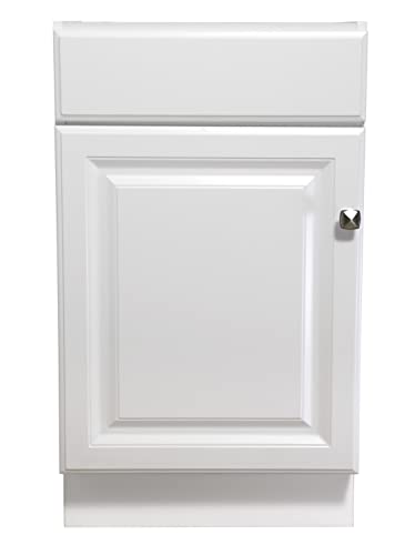 Design House 597112 Wyndham Unassembled Bathroom Vanity Cabinet Without Top, 18 x 16/1 Door, White