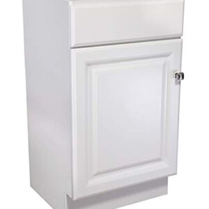 Design House 597112 Wyndham Unassembled Bathroom Vanity Cabinet Without Top, 18 x 16/1 Door, White