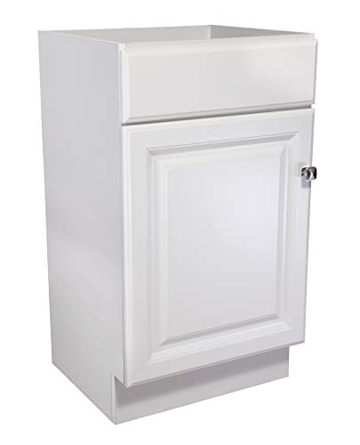 Design House 597112 Wyndham Unassembled Bathroom Vanity Cabinet Without Top, 18 x 16/1 Door, White